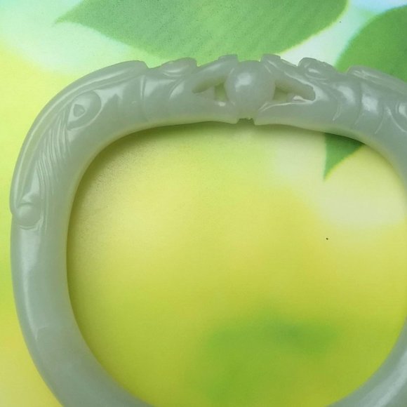 vintage 60s NWOT jade dragon bangle bracelet 🎈HOST PICK 🎈 - Picture 2 of 8